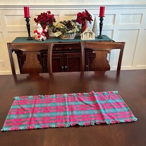 Plaid Table Runner in Red and Green